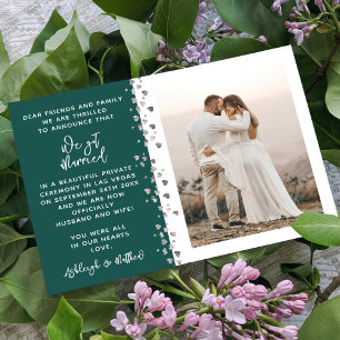We hebben een gehuwde Glitter Heart Foto Emerald W Kaart
