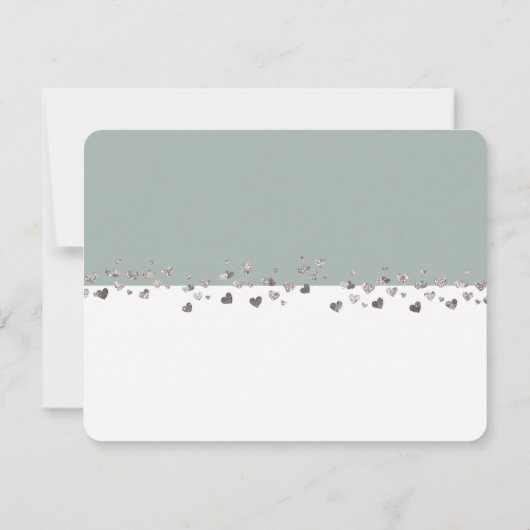 We hebben een gehuwde Glitter Heart Foto Eucalyptu Kaart (Achterkant)