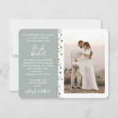 We hebben een gehuwde Glitter Heart Foto Eucalyptu Kaart (Voorkant)