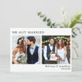 We hebben een gehuwde Modern minimalist 2 foto Aankondiging (Staand voorkant)