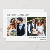 We hebben een gehuwde Modern minimalist 2 foto Aankondiging (Voorkant / Achterkant)