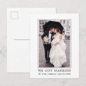 We hebben een gehuwde moderne eenvoudige aankondig briefkaart (Voorkant / Achterkant)