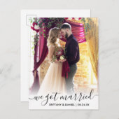 We hebben een gehuwde moderne Manuscript Bekleding Briefkaart (Voorkant / Achterkant)