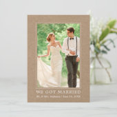 We hebben een gehuwde moderne, minimale kraft. aankondiging (Staand voorkant)