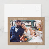 We hebben een gehuwde moderne, minimalistische een briefkaart (Voorkant / Achterkant)