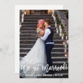 We hebben een gehuwde, moderne penseelfoto aankondiging (Voorkant / Achterkant)