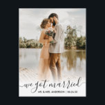 We hebben een gehuwde moderne Trendy Script-bedekk Briefkaart<br><div class="desc">Modern Trendy Calligraphy We kregen een Briefkaart voor huwelijksfoto-aankondiging</div>