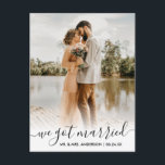 We hebben een gehuwde moderne Trendy Script-bedekk Briefkaart<br><div class="desc">Modern Trendy Calligraphy We kregen een Briefkaart voor huwelijksfoto-aankondiging</div>