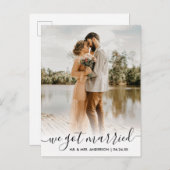 We hebben een gehuwde moderne Trendy Script-bedekk Briefkaart (Voorkant / Achterkant)