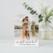 We hebben een gehuwde moderne Trendy Script-bedekk Briefkaart (Staand voorkant)