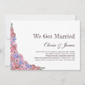 We hebben een gehuwde roze Floral bruiloft. Kaart (Voorkant)