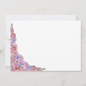 We hebben een gehuwde roze Floral bruiloft. Kaart (Achterkant)
