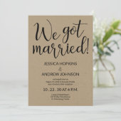 We hebben een gehuwde Rustic Photo Reception Kaart (Staand voorkant)