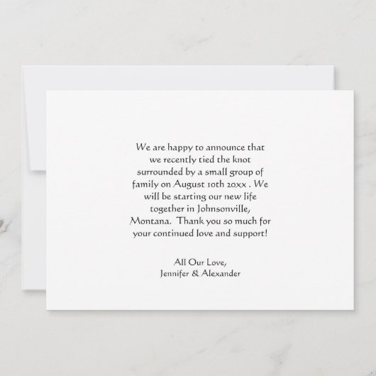 We hebben een gehuwde scriptfoto aankondiging (Achterkant)