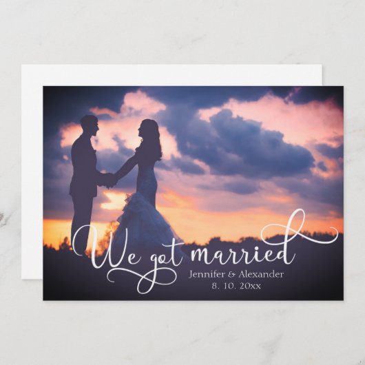 We hebben een gehuwde scriptfoto aankondiging (Voorkant / Achterkant)