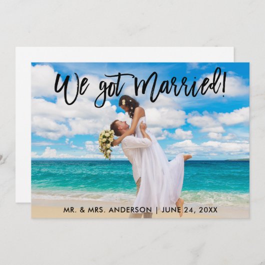 We hebben een gehuwde viering van het penseelscrip aankondiging (Voorkant / Achterkant)