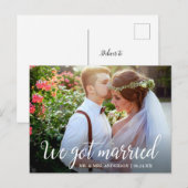We hebben een gehuwde weddenschapsfoto briefkaart (Voorkant / Achterkant)