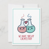 We hebben een geweldige chemie Schattigee Nerdy Va Feestdagenkaart (Voorkant)