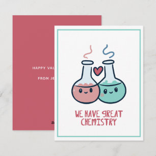 We hebben een geweldige chemie Schattigee Nerdy Va Feestdagenkaart