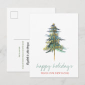 We hebben een gouden kerstboomfeestdag gehad. aankondigingskaart (Voorkant / Achterkant)