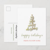 We hebben een gouden kerstboomvakantie gehad. aankondigingskaart (Voorkant / Achterkant)