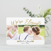 We hebben een gouden, moderne Verloving voor fotow Kaart (Staand voorkant)