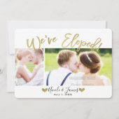 We hebben een gouden, moderne Verloving voor fotow Kaart (Voorkant)