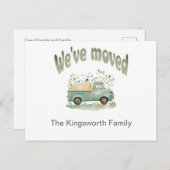 We hebben een grappige bestelwagen verplaatst met briefkaart (Voorkant / Achterkant)