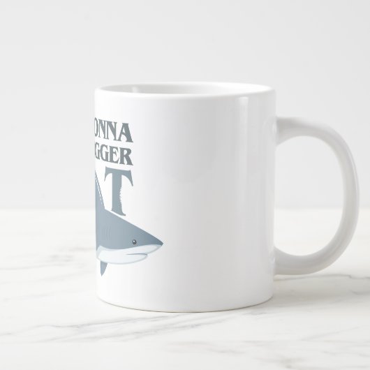 We hebben een grotere boot nodig, grappige haai grote koffiekop (Rechts)