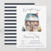 We hebben een huis gekocht! Schattigee Waterverf H Kaart (Voorkant / Achterkant)