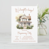 We hebben een huis gekocht! Schattigee Waterverf h Kaart (Staand voorkant)