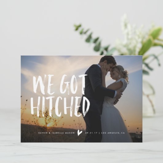 We hebben een huwelijksaankondiging aankondiging (Staand voorkant)