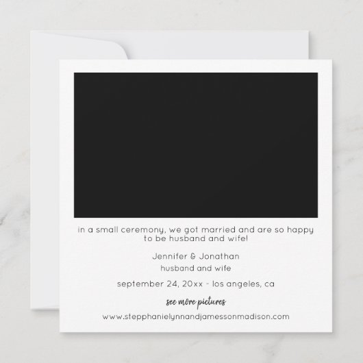 We hebben een huwelijksaanmaning. kaart (Achterkant)