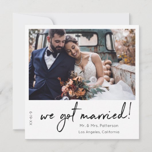 We hebben een huwelijksaanmaning. kaart (Voorkant)