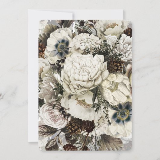 We hebben een huwelijksfeest met gehuwde winterblo kaart (Achterkant)