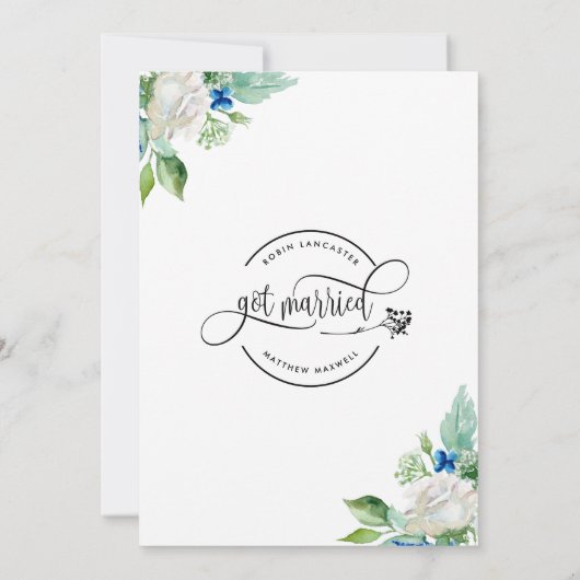 We hebben een huwelijkshuwelijk. aankondiging (Achterkant)