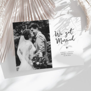 we hebben een huwelijkshuwelijksaankondiging bedankkaart