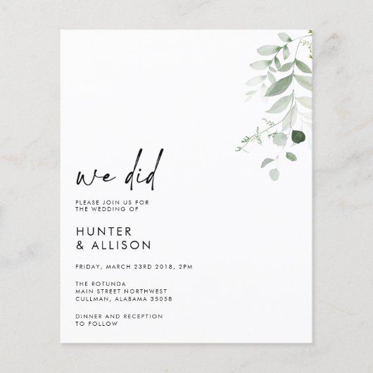 We hebben een huwelijksuitnodiging gedaan (Voorkant)