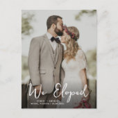 we hebben een kalligrafie bruiloft aangekondigd briefkaart (Voorkant)