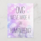 We hebben een klein mens gemaakt - Fun Birth Annou Briefkaart (Voorkant)
