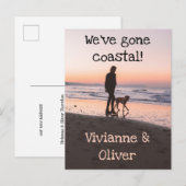 We hebben een kustfoto gemaakt van de Sunset Beach Aankondigingskaart (Voorkant / Achterkant)