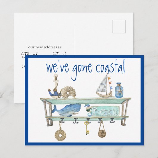We hebben een kustverplaatsing gemaakt. aankondigingskaart (Voorkant / Achterkant)