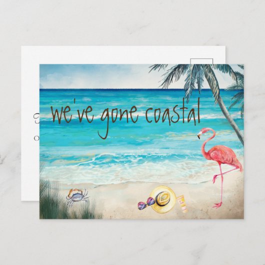 We hebben een kustverplaatsing gemaakt. aankondigingskaart (Voorkant / Achterkant)