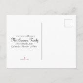 We hebben een kustverplaatsing gemaakt. aankondigingskaart (Achterkant)