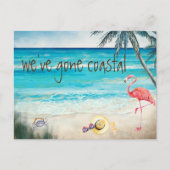 We hebben een kustverplaatsing gemaakt. aankondigingskaart (Voorkant)