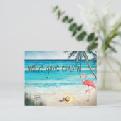 We hebben een kustverplaatsing gemaakt. aankondigingskaart (Staand voorkant)