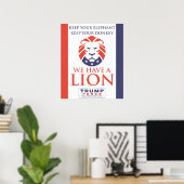 WE HEBBEN EEN LION - Trump/Pence 2016-Poster Poster (Thuiskantoor)