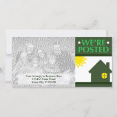 we hebben een mededeling geplaatst : naar huis aankondiging (Voorkant)