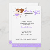 We hebben een meisje baby shower. kaart (Voorkant / Achterkant)