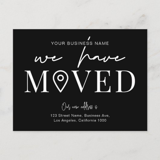 We hebben een minimale wijziging van het adres van briefkaart (Voorkant)